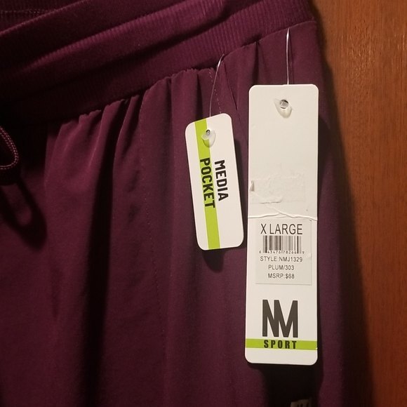 Nicole by Nicole Miller Sport Woven Contrast Trim Active Fitness Jogger XL - Picture 3 of 16